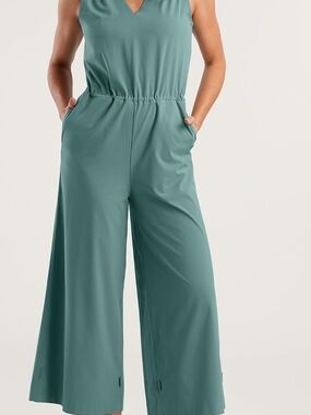 Title Nine Seafoam Green Relaxed Adjustable Jumpsuit